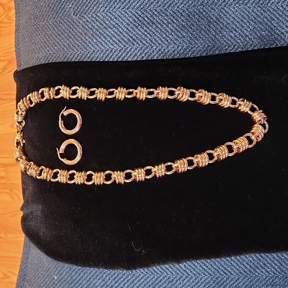 Bronze Milor Italian Necklace & Bronze earrings